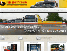 Tablet Screenshot of euba-logistic.de